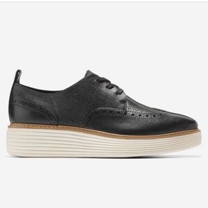 Cole Haan Original Grand Black Leather Oxfords